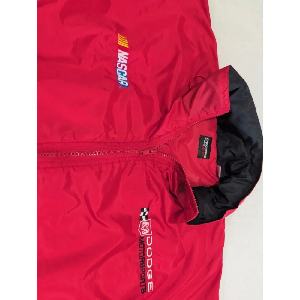 NASCAR Dodge Motorsports Ram Vintage Racer Jacket Checkered Flag Sports Adult XL